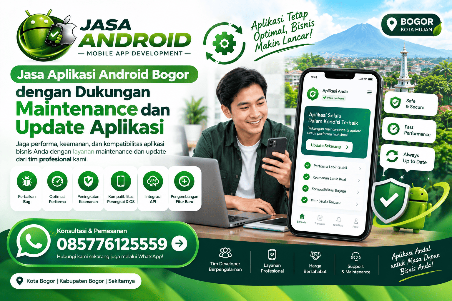 Jasa Aplikasi Android Bogor dengan Dukungan Maintenance dan Update Aplikasi